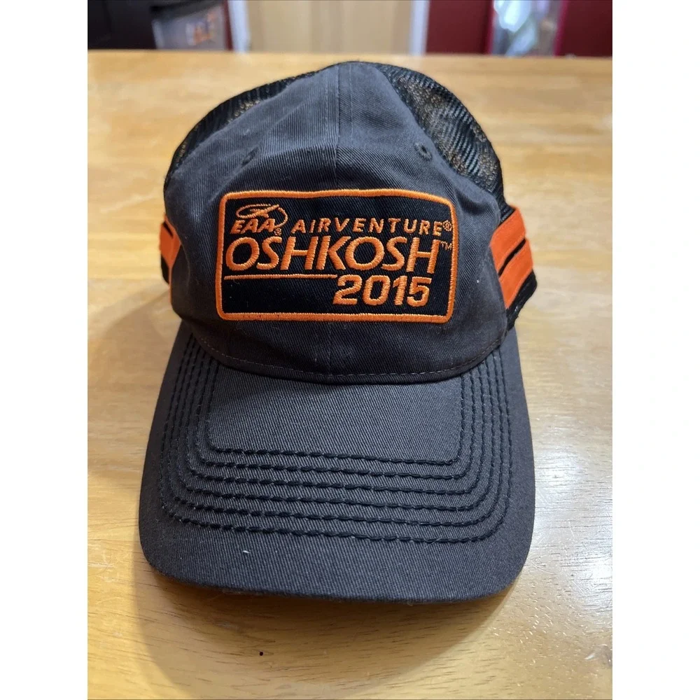 EAA Airventure Oshkosh 2015 Snap Back Hat Black/orange